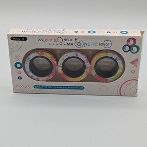 Stress Relief Magnetic Rings Game Set, Ages 8+, New in Box